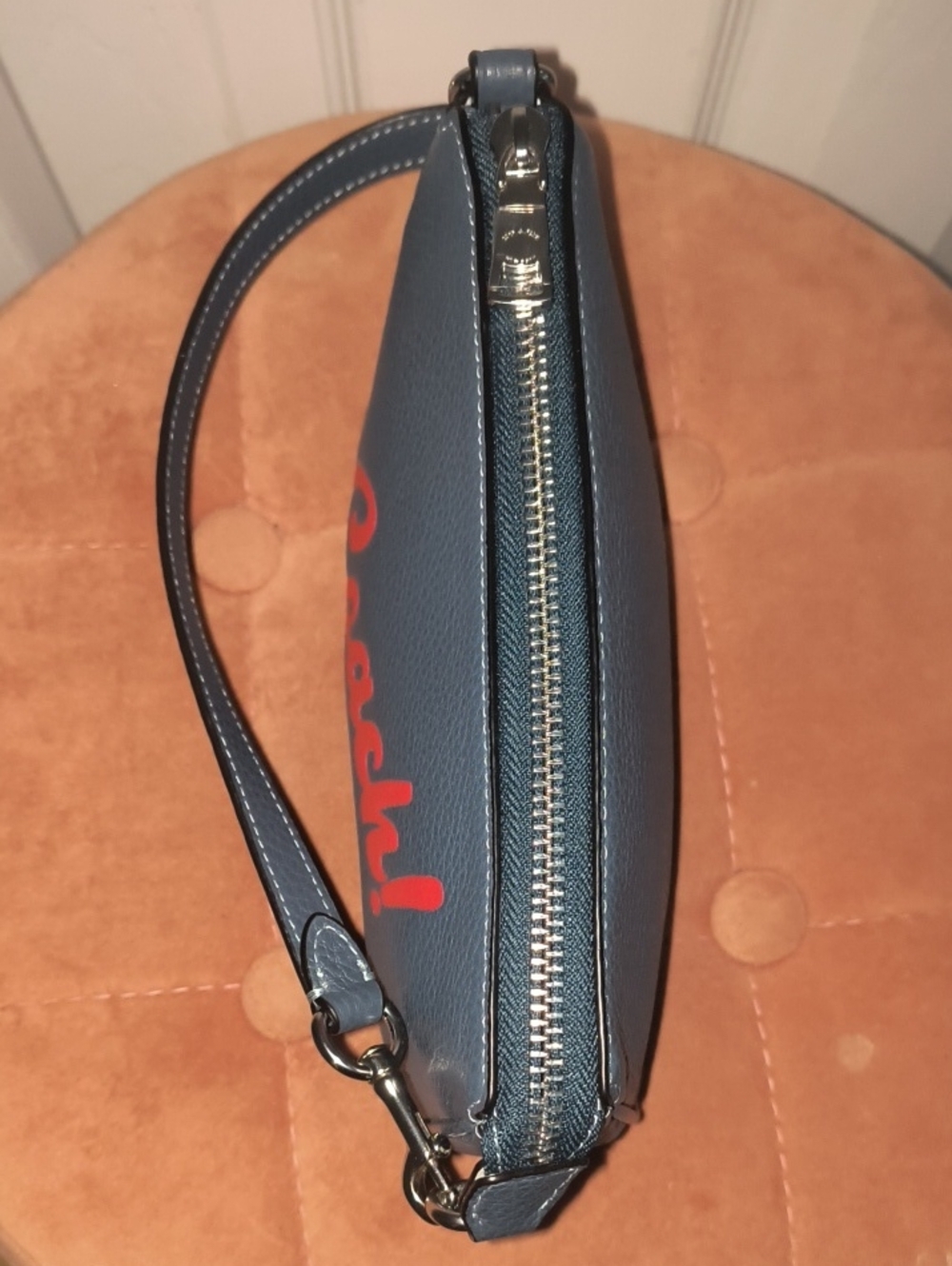 Coach Nolita 19 Wristlet Wallet Clutch Denim & Silver NWOT - Picture 5 of 10